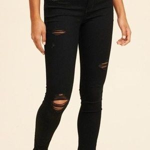 Hollister Distressed Black Jeans